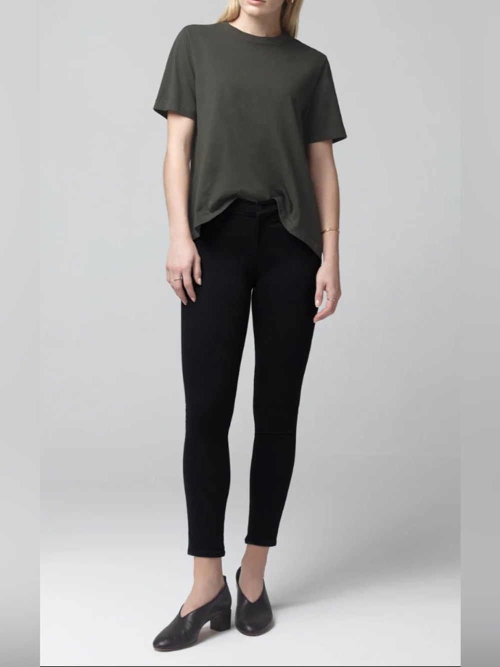 Citizens of Humanity Avedon Slick Skinny Ankle Leg Stretch Jeans Black Size 30
